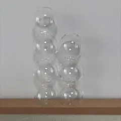 ガラス花瓶 スタッカブル 2個セット(大・小)