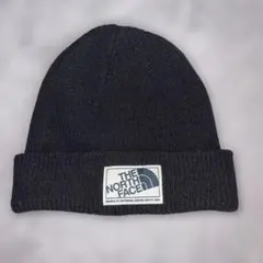 THE NORTH FACE ニット帽 ビーニー 黒 ロゴ ノースフェイス 美品