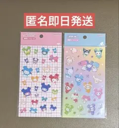 TWICE サンリオ　コラボ　透明シートシール　２種　ラブリー