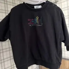 x-girl ブラック トレーナー