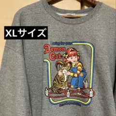 新品タグ付 スティーブンローズデーモンキャット スウェットトレーナーXLサイズ