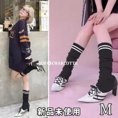 ダーリッチ darich ラインニットニーハイブーツ BLK Mサイズのサムネイル