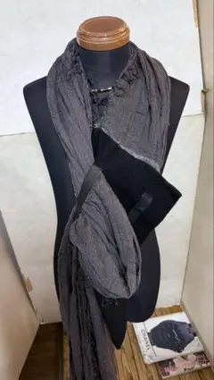 美品】Araki yuu scarf アラキユウ スカーフ 黒 - メルカリ