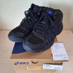 アシックス　ジュニア用バスケットボールシューズ　ブラック　21.5センチ