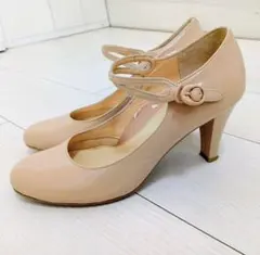 pitti ベージュ エナメルパンプス 23cm