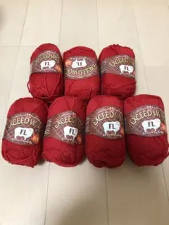 EXCEED WOOL FL 赤いウール糸 7玉セット