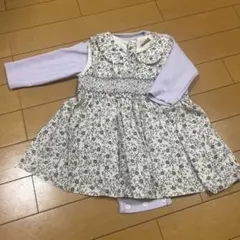 petit main 花柄 원피스 ロンパースセット