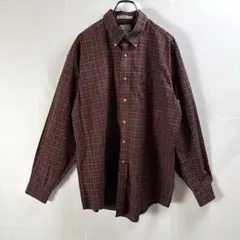L.L.Bean チェックシャツ Lサイズ コットン 長袖 ゆるダボ メンズ古着