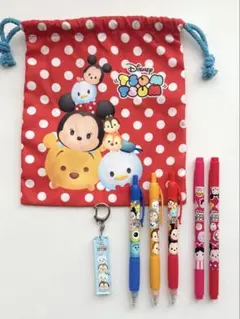 ツムツム ツインペン マジックペン ボールペン キーホルダー ポーチ ディズニー