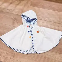 ミキハウス ホットビスケッツ フード付きポンチョ