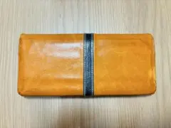 moustache 長財布 キャメル×ブラック バイカラー