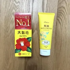 大島椿 椿油 100% / リシャン　馬油スキンクリーム金木犀の香り2点セットのサムネイル