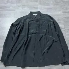 Christian Dior CD シルク100% ストライプ ブラウス M