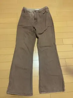 FUN ブラウン　フレアパンツ　デニム
