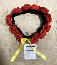 新品未使用 タグ付き ディズニー カチューシャ 美女と野獣 ベル 薔薇 バラ