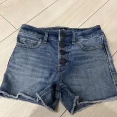 GAP ストレッチハイウエストショートパンツ デニムブルー 120cm