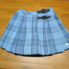 kate spade 水色 チェック柄キュロットスカート 120cm