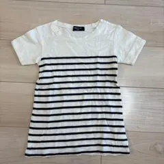 COMME CA ISM ストライプ Tシャツ 100A