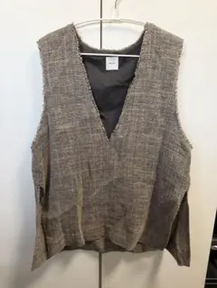 スピックアンドスパン リネンブレンドツイードベスト今期新品未使用 Spick & Span（スピックアンドスパン）の「リネンブレンドツイード