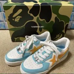 A BATHING APE BAPE STA スカイブルー×オレンジ 25cmのサムネイル