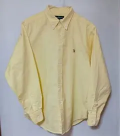 90s ラルフローレン オックスフォードシャツ 160 小杉産業 イエロー