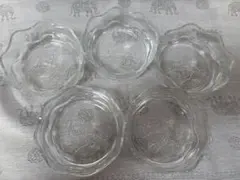 ガラス製　皿 5個セット　昭和レトロ　器　灰皿