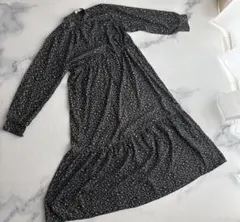 earth music&ecology 花柄刺繍フレアハイネックワンピース