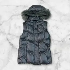 OLD UNIQLO プレミアム ダウンベスト ファー グランジ archive