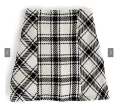 GRL バックリボンツイードチェックミニスカート [gm699] Lサイズ