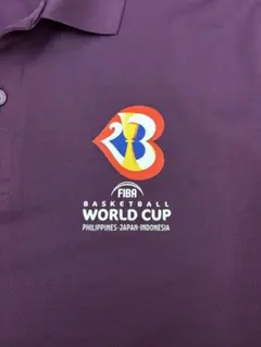 FIBAバスケットボールワールドカップ ボランティア ポロシャツ 紫