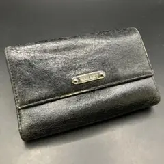 即決 HAMANO ハマノ 三つ折り財布 ブラック