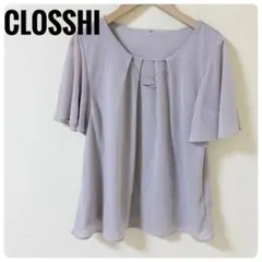 しまむら シフォンブラウス M くすみパープル ネックレス付 訳有のサムネイル