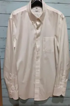 ユニクロ　スーパーノンアイロンスリムフィット　白 L