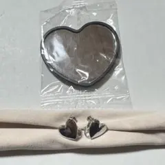 ハート型シルバークリップイヤリング
