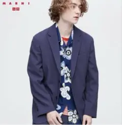 ユニクロ　マルニ　テーラードジャケット　L UNIQLO MARNI ネイビー