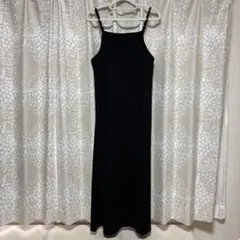 しまむら　キャミソールワンピース　ブラック　L