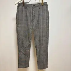 BACK NUMBERチェック柄テーパードパンツ（M）グレー　カジュアルのサムネイル