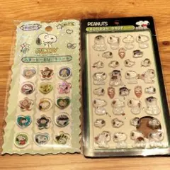 スヌーピー　おはじき　立体シール