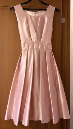 2wayピンク パーティードレス リボン付き　 美品クリーニング済み✨