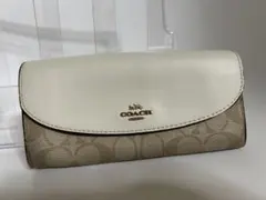COACH 長財布 ホワイト/ベージュ