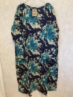 新品　カリネ　kaliner ワンピース　花柄　ネイビー　2way