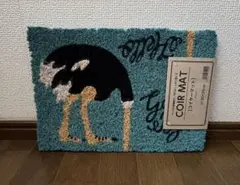 천연 코코넛 섬유 야자 껍질 매트 타조 35 x 25 cm 입구 매트