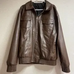 レザージャケット ブラウン