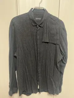 EMPORIO ARMANI ポロシャツ ウール混 ダークグレー モード