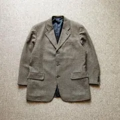 00s　テーラードジャケット　千鳥格子　М　ブラウン系　｜　静かな主役