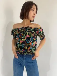 KENZO バタフライ柄 オフショルダー 半袖トップスのサムネイル