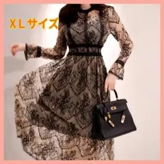 ロングワンピース オケージョンドレス XＬ 上品 結婚式 発表会 お呼ばれ