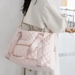 マジェスティックレゴン　キルティングトラベルボストン　ピンク