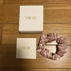 Dior ピンク サテン シュシュ　ノベルティ　ディオール
