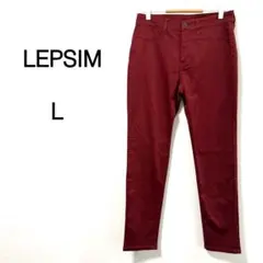 【レプシィム】デニムパンツ ストレッチ スリムフィット レッド L